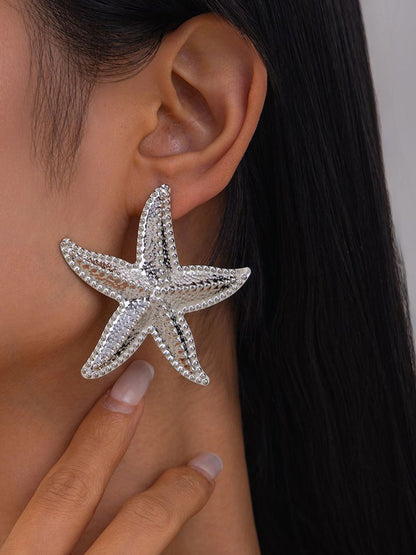 Silver-Plated Star Shaped Studs