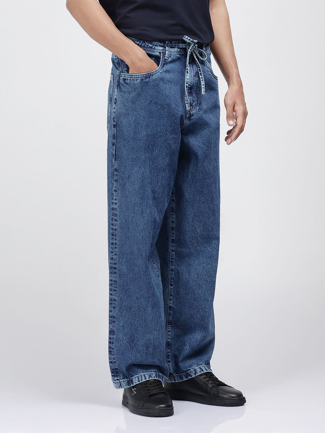 Men Comfort Stretchable Otto Light Blue Baggy Jeans