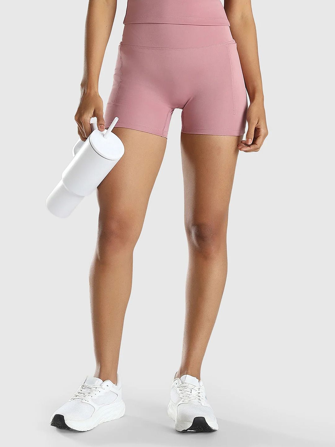 Women Slim Fit High-Rise Biker Shorts