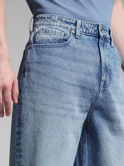 Men High-Rise Relaxed Fit Heavy Fade Jeans