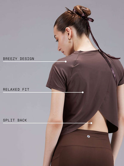 Brown Overlap Tee