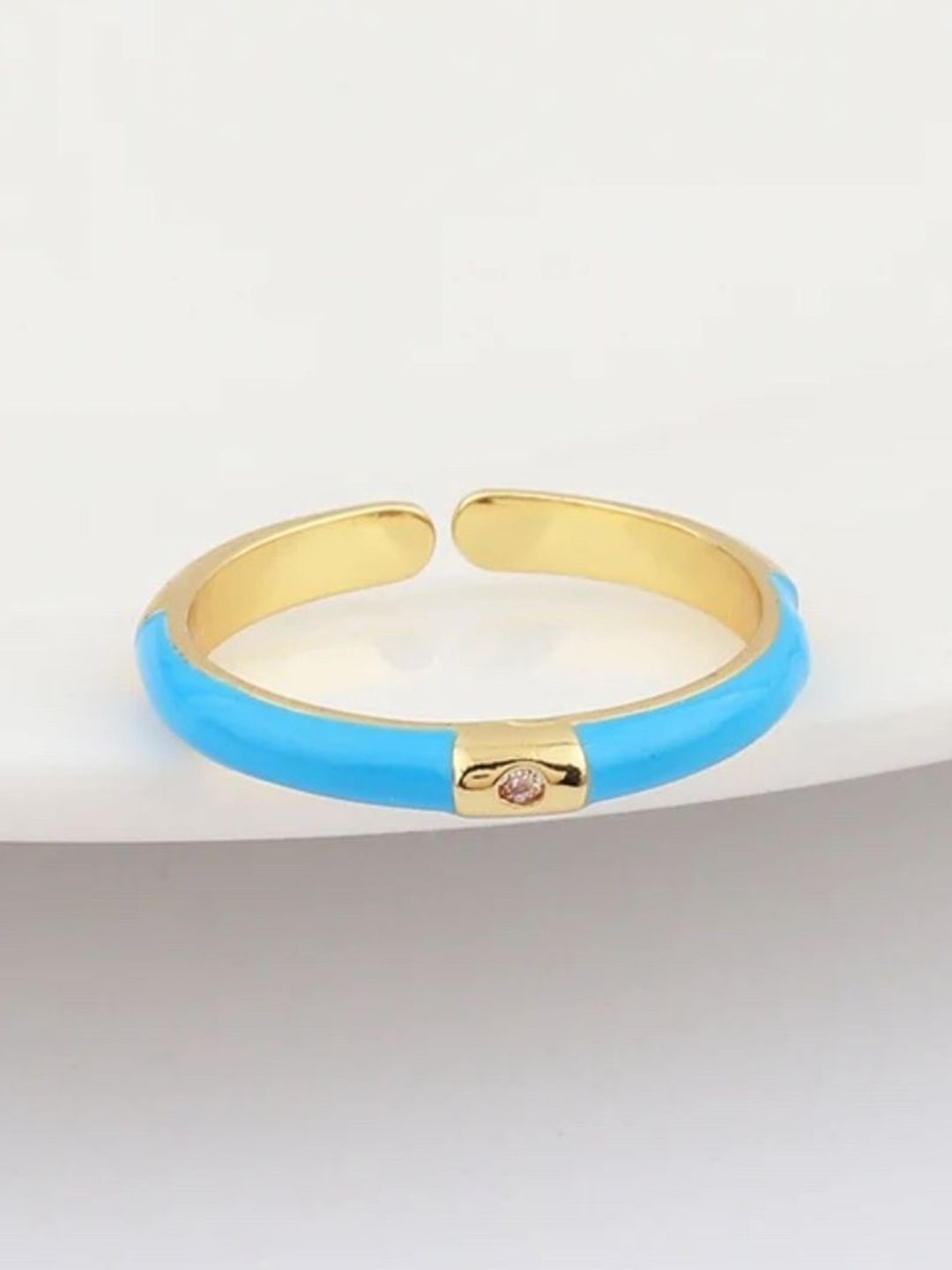 SALTY Stone Studded Adjustable Finger Ring
