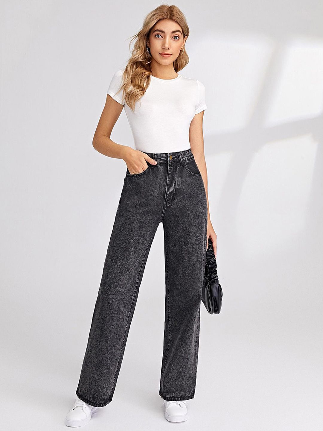 Women Pack Of 2 Straight Fit High-Rise Stretchable Jeans