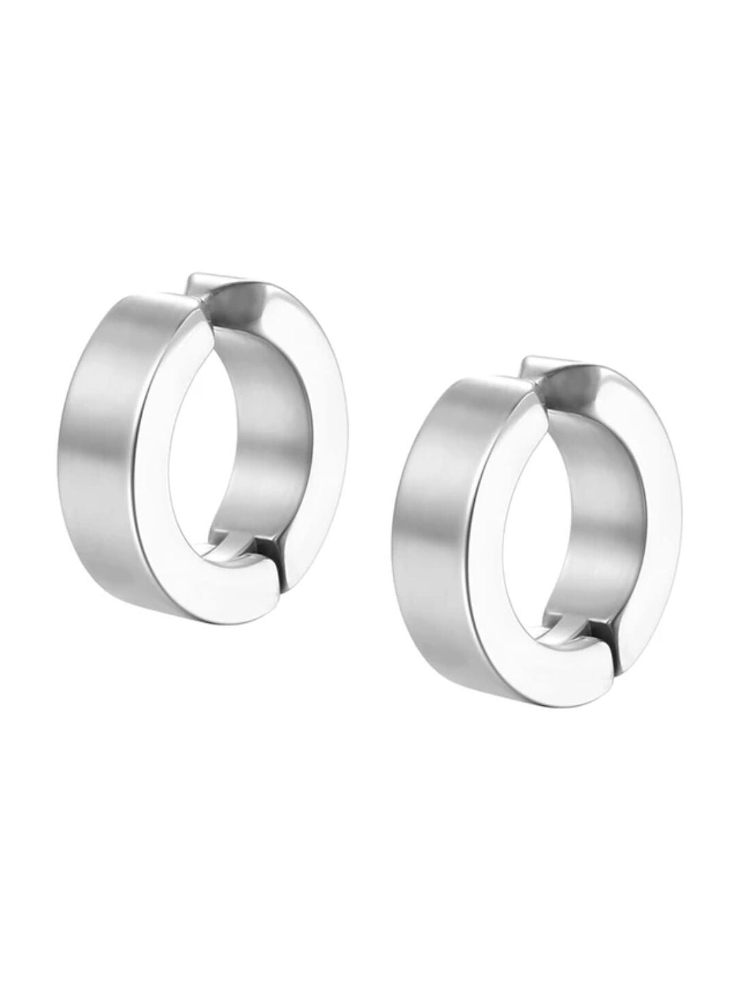 SALTY Men Contemporary Clip On Hoop Earrings