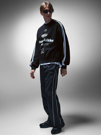Needlecord print sweatshirt