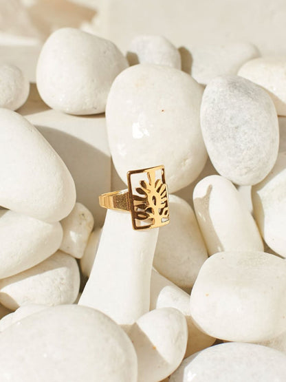 SALTY Women Antique Square Symphony Finger Ring