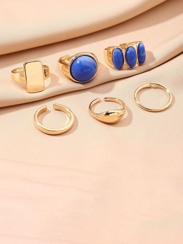 SALTY Set of 6 Streetwise Rings