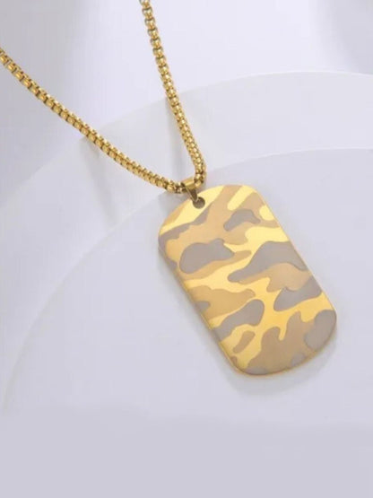 SALTY Alloy Geometric Pendant with Chain