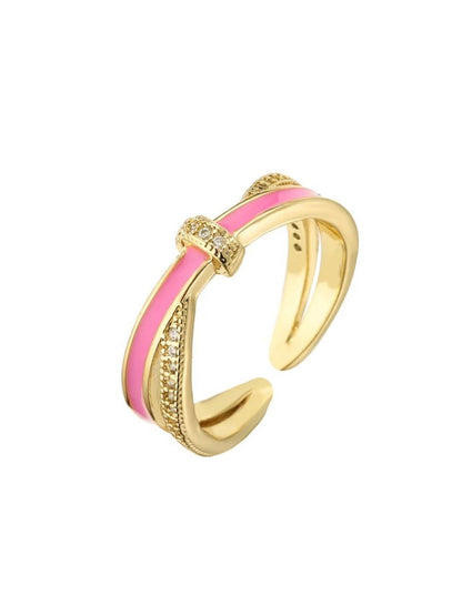 SALTY Stones Studded Sweetheart Knot Ring