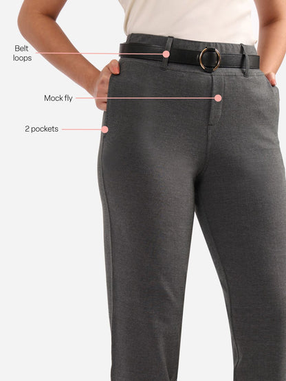 Women Straight Fit High-Rise Trousers