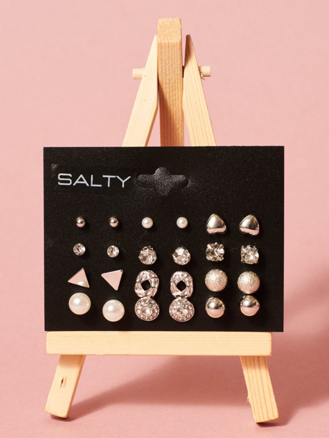 SALTY Set Of 12 Contemporary Studs Earrings