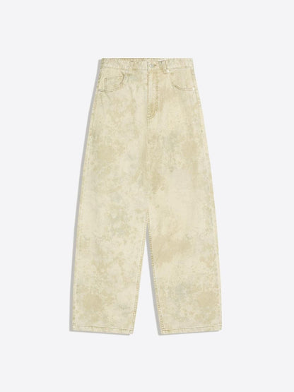 Barrel leg jeans print