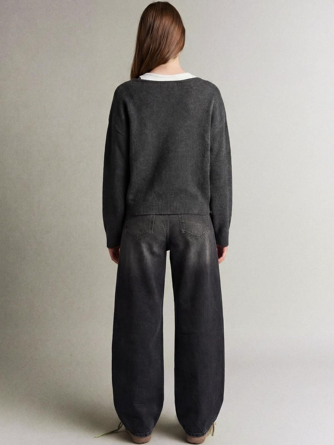 Women High-waist barrel jeans