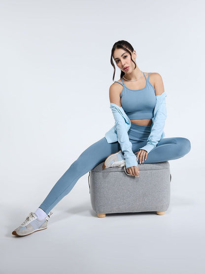 Blue Sky-Rise Leggings