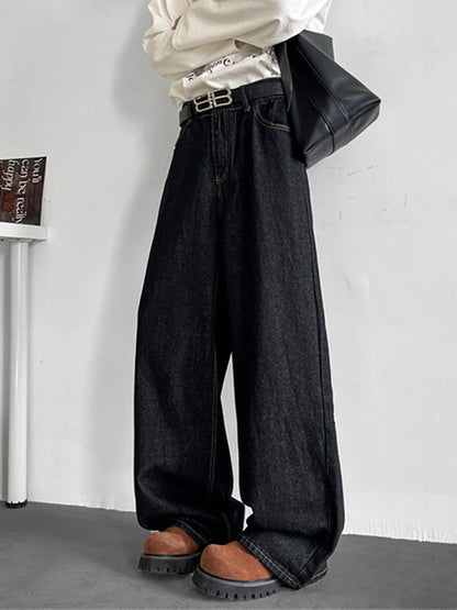 Men Wide Leg Light Fade Jeans