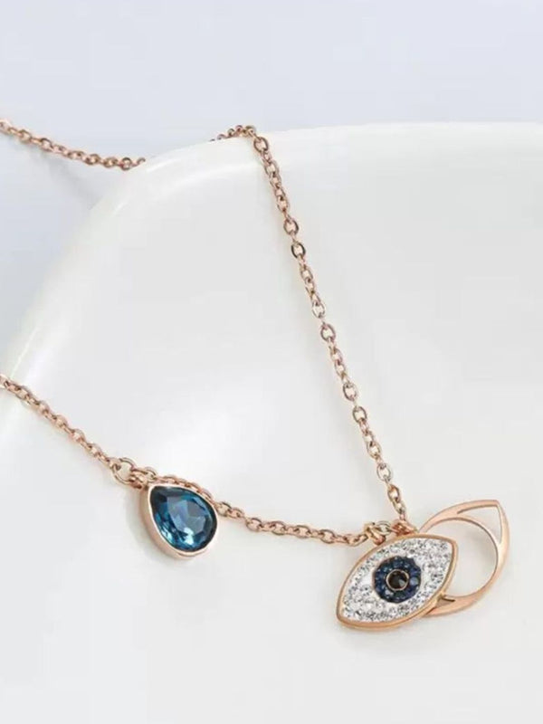 SALTY Sapphire Evil Eye Necklace For Women & Girls