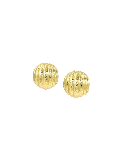 Gold-Plated Oval Studs