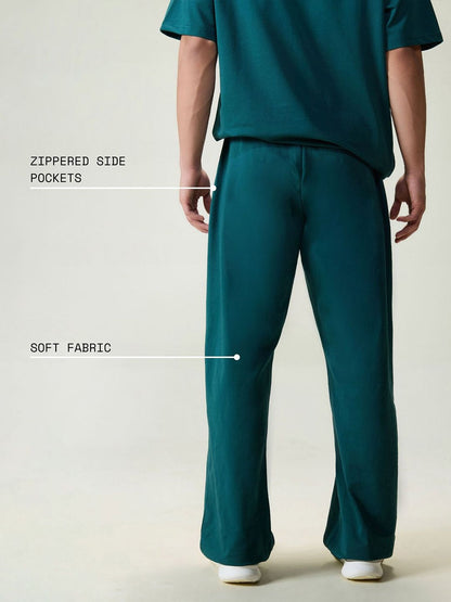 Green Wide Leg Joggers