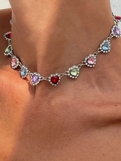 Silver-Plated Enamelled Necklace