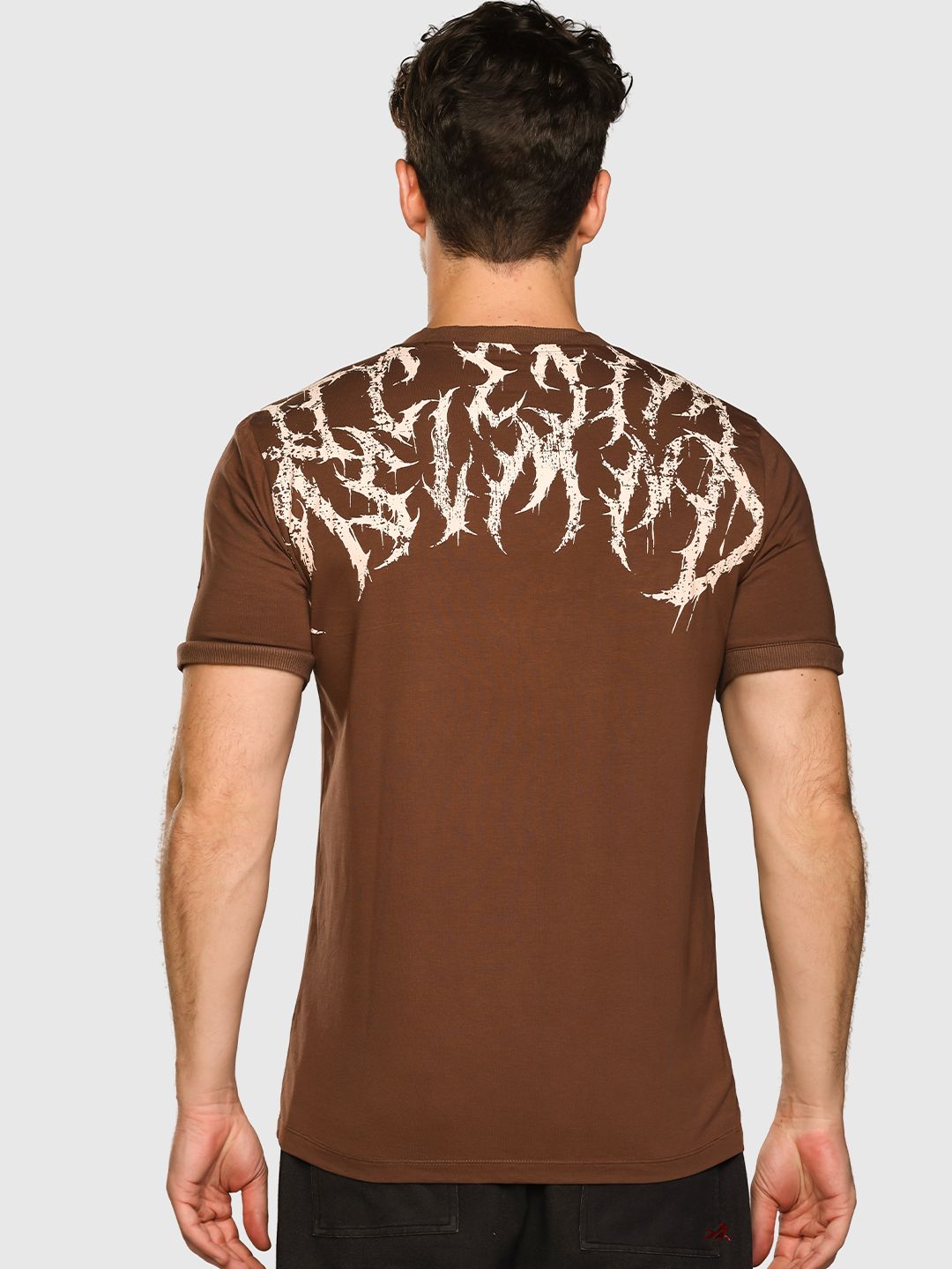Men Printed V-Neck T-shirt