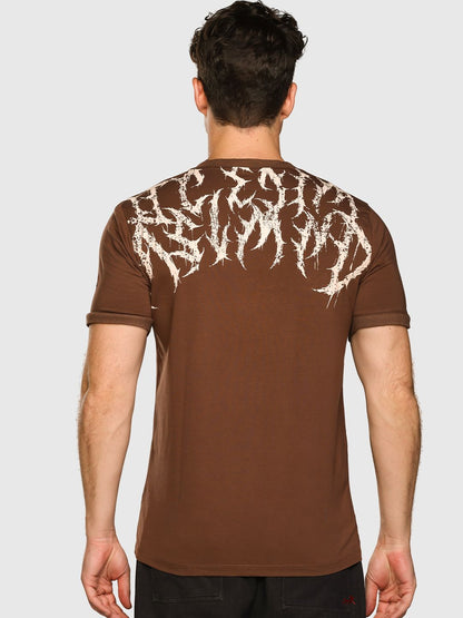 Men Printed V-Neck T-shirt