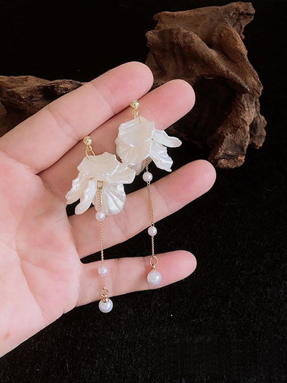 Leaf Shaped Drop Earrings