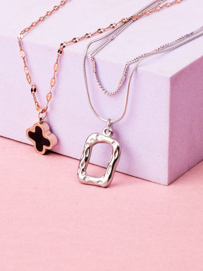 SALTY Set Of 2 Beehive & Midnight Pendant With Chain