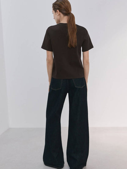 Round Neck Pure Cotton T-shirt