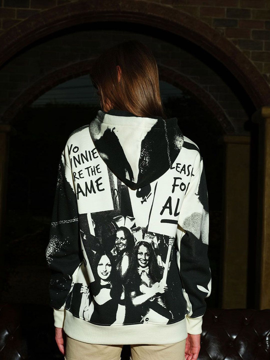 Women Printed Hooded Sweatshirt