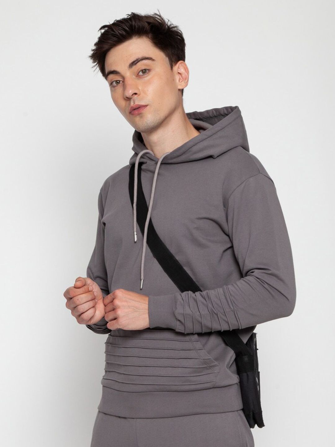 Charcoal Pinstripe Hoodie