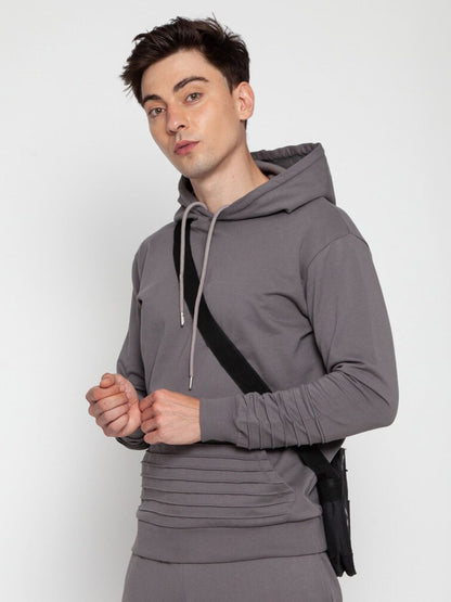 Charcoal Pinstripe Hoodie