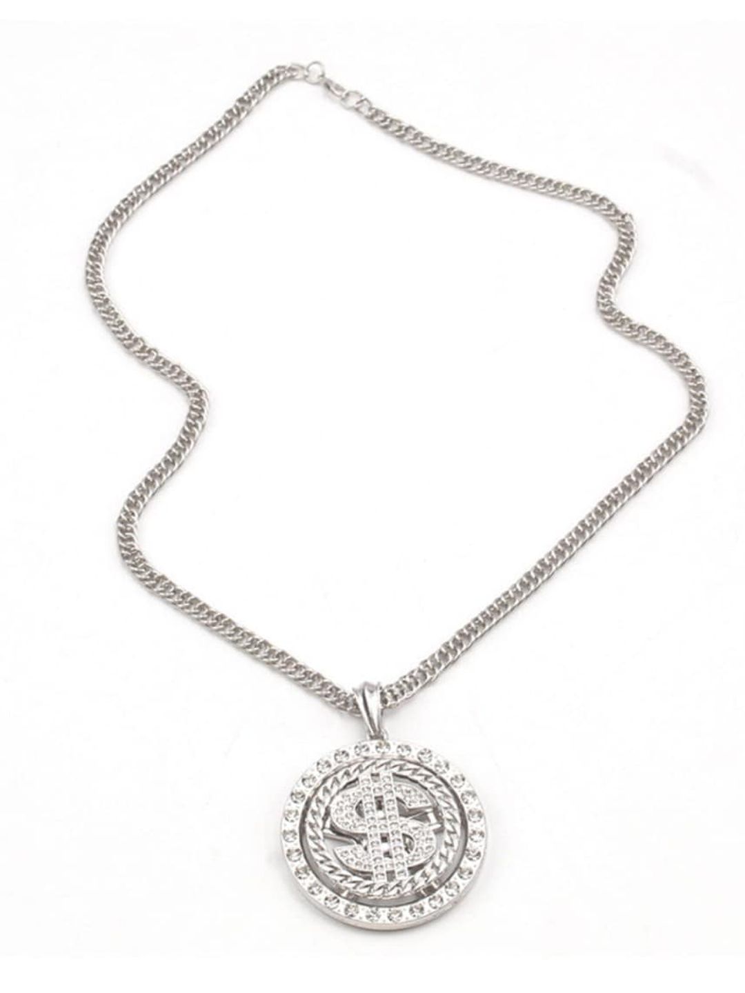 SALTY Stainless Steel Stone Studded Circular Pendants with Chains