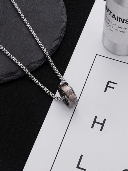 SALTY Pack of 2 Men Cosmo Ring Silver Chain