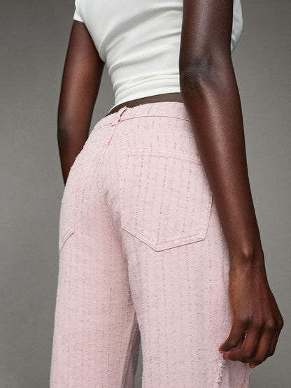 Textured Flared Jeans