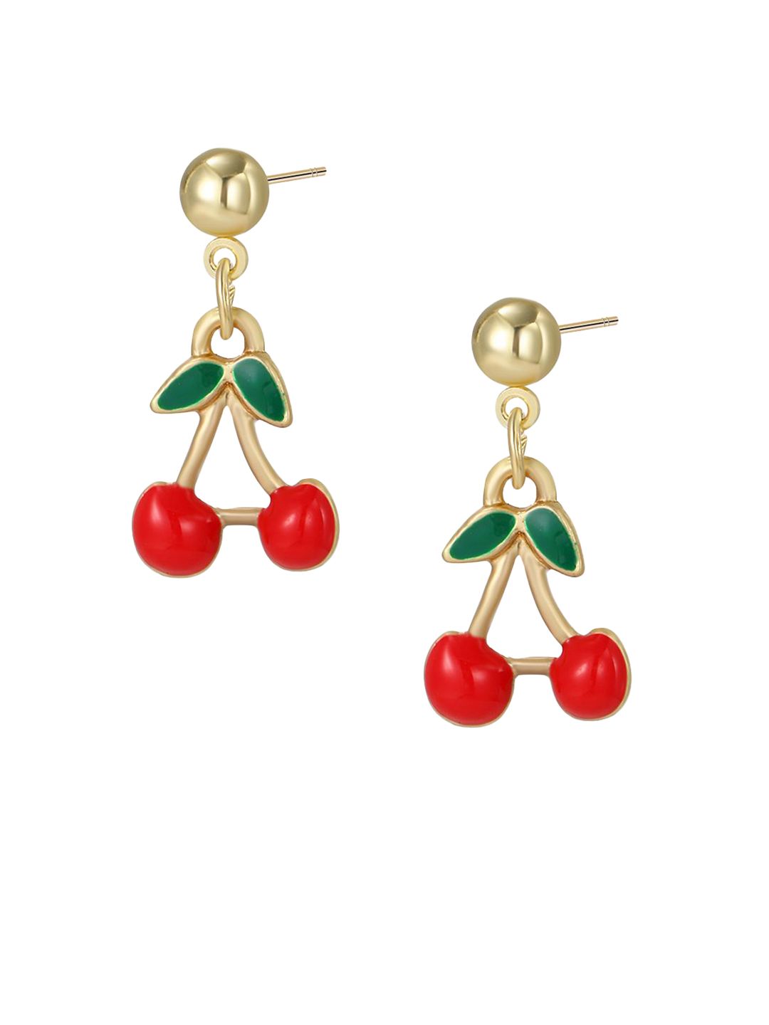 Gold Plated Contemporary Drop Earrings