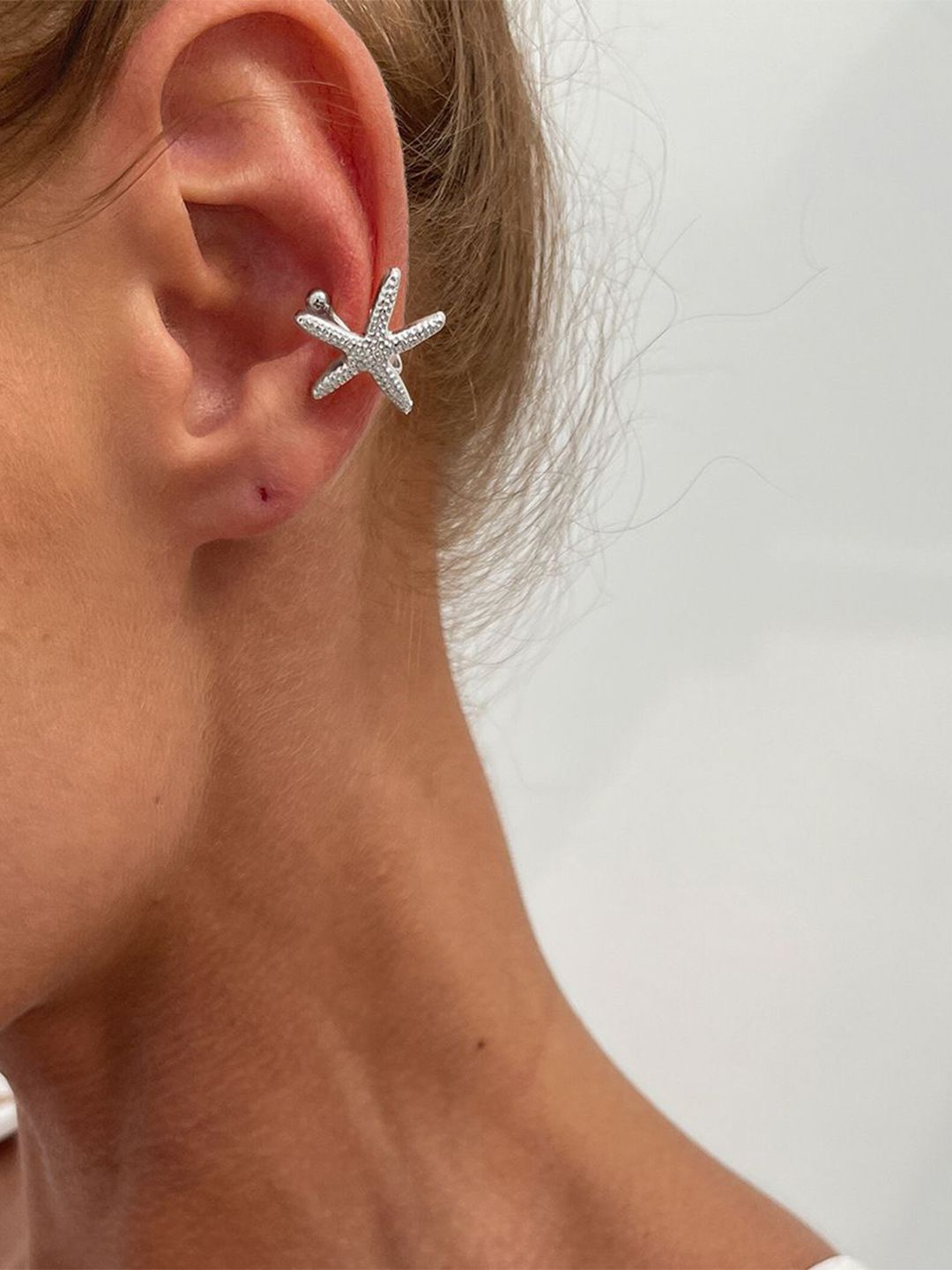 Silver-Plated Star Shaped Studs