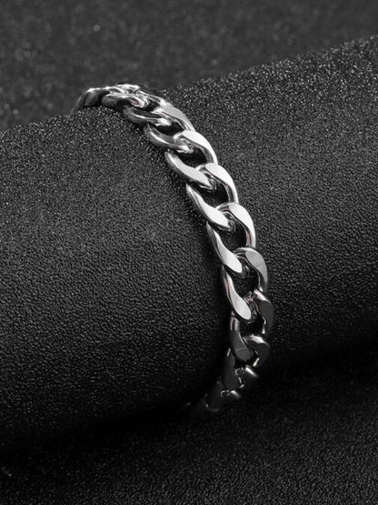 SALTY Set Of Bracelet & Necklace Rocky & Cuban-Pendant, Chain Jewellery Set