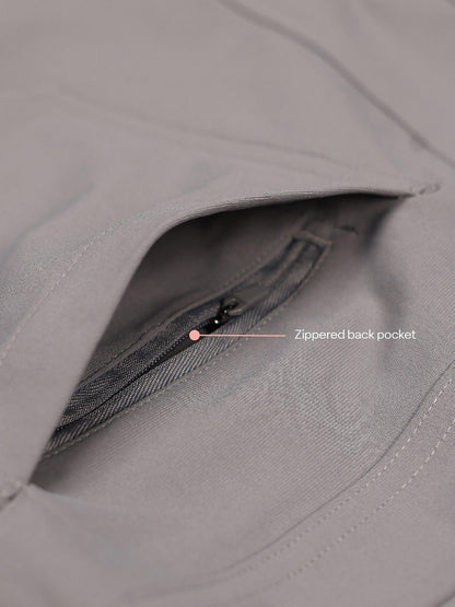 Men's Grey Solid Regular Fit The Legendary Pants