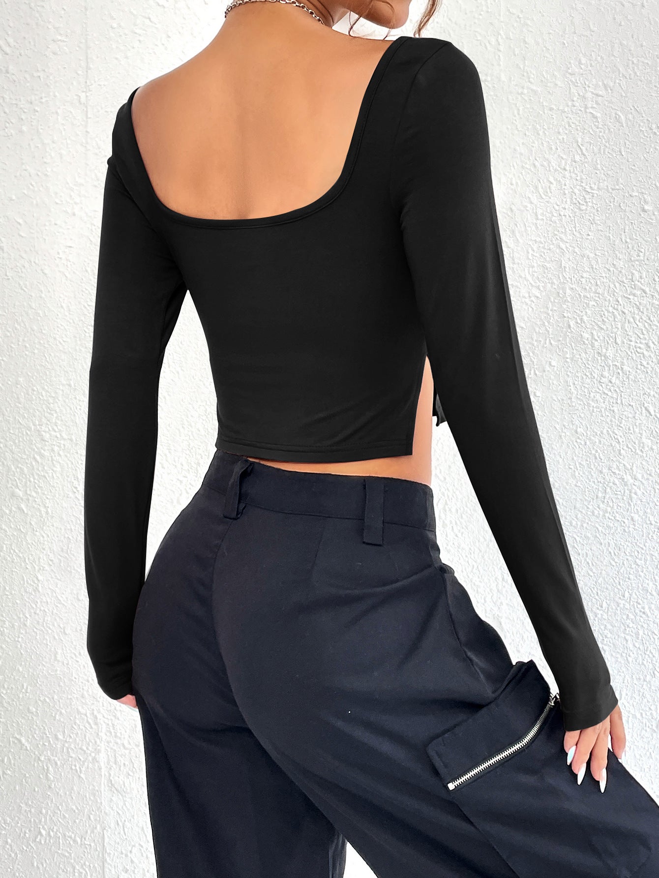 Slim Fit Cropped Top with Ruched Bust and Sweetheart Neckline