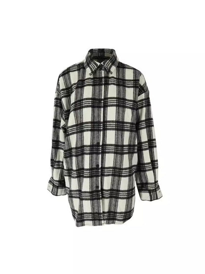 Plaid Overshirt with Button Front