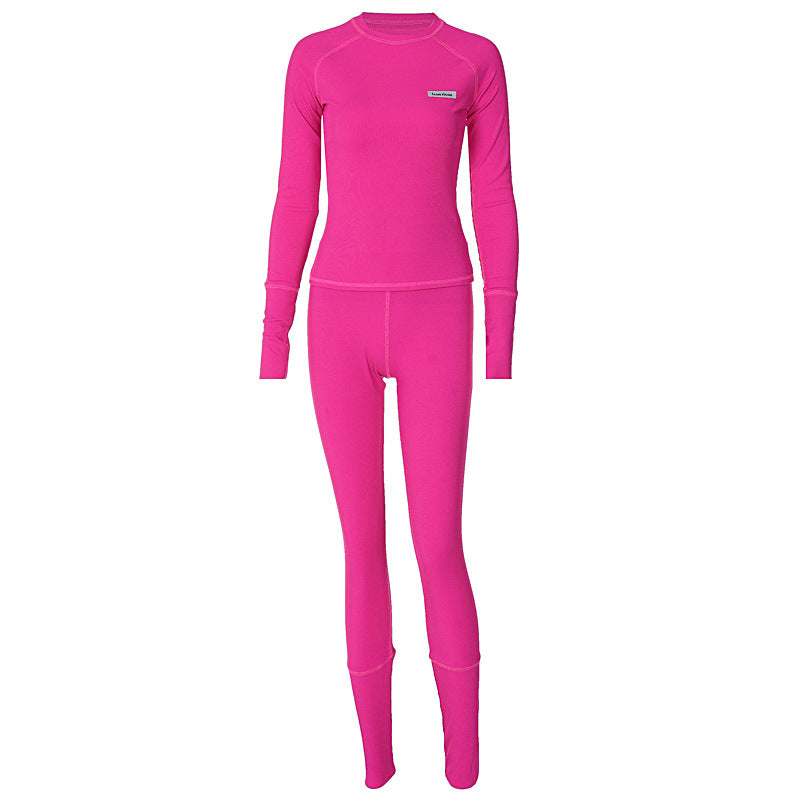 Slim-Fit Ribbed Two-Piece Legging Set with Thumbholes