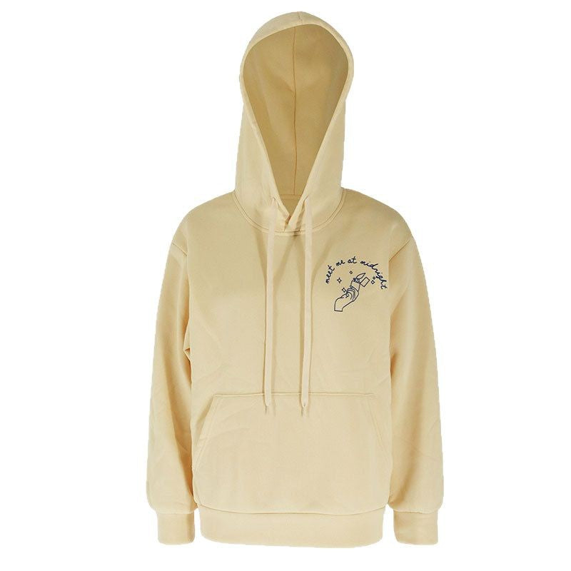 Loose Fit Hooded Sweatshirt with 'Karma is a Cat' Print