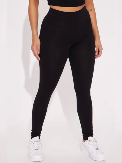 Figure-Showing Skinny Leggings with Mid-Waist