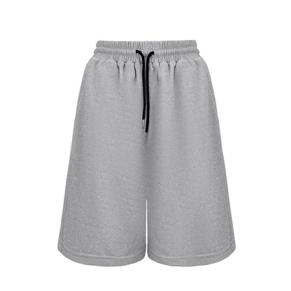 Wide-Leg Bermuda Shorts with Drawstring Waist and Pockets
