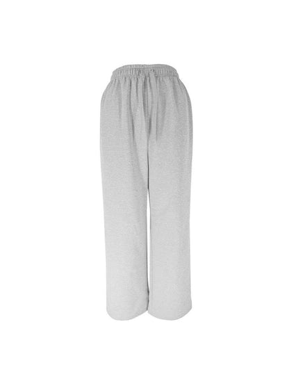 Loose Fit Wide-Leg Sweatpants with Drawstring Waist