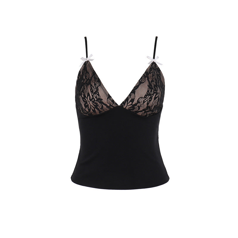 Bodycon Mini Dress with Floral Lace Cups and Bow Details