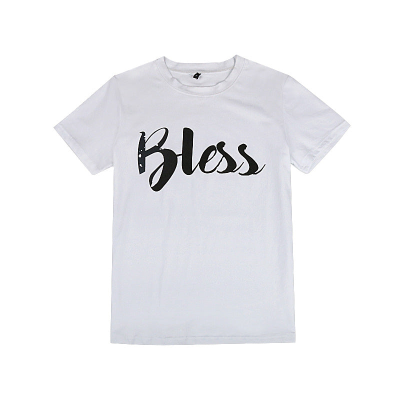 Relaxed Graphic Print T-Shirt with Crewneck and Short Sleeves