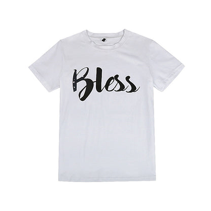 Relaxed Graphic Print T-Shirt with Crewneck and Short Sleeves