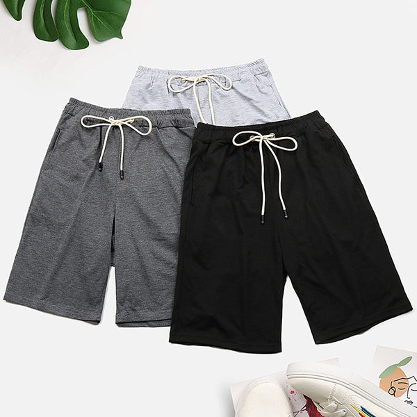 Relaxed Fit Mid-Length Shorts with Drawstring Waist