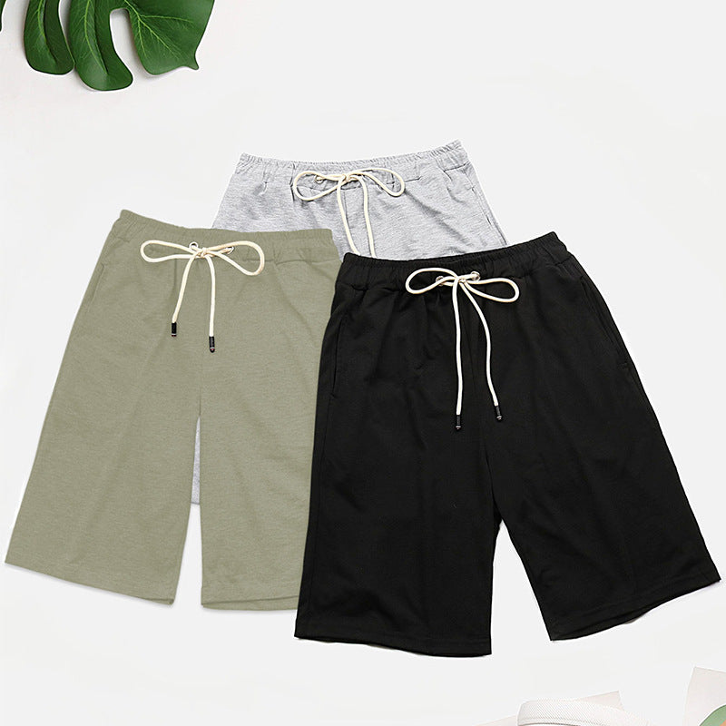 Relaxed Fit Mid-Length Shorts with Drawstring Waist